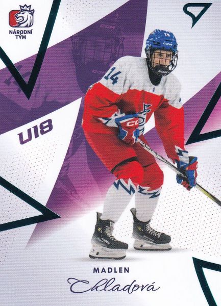 insert karta MADLEN CHLADOVÁ 23-24 SZ Hokejové Česko Národní Tým Žen číslo ZR-21